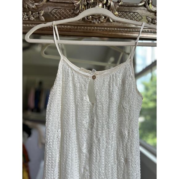 Jen's Pirate Booty Cotton Silk Ivory Lace Mini Tank Dress XS - Picture 3 of 5